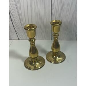 Lillian Vernon Brass Candlestick Candle Holder Size 7 inches